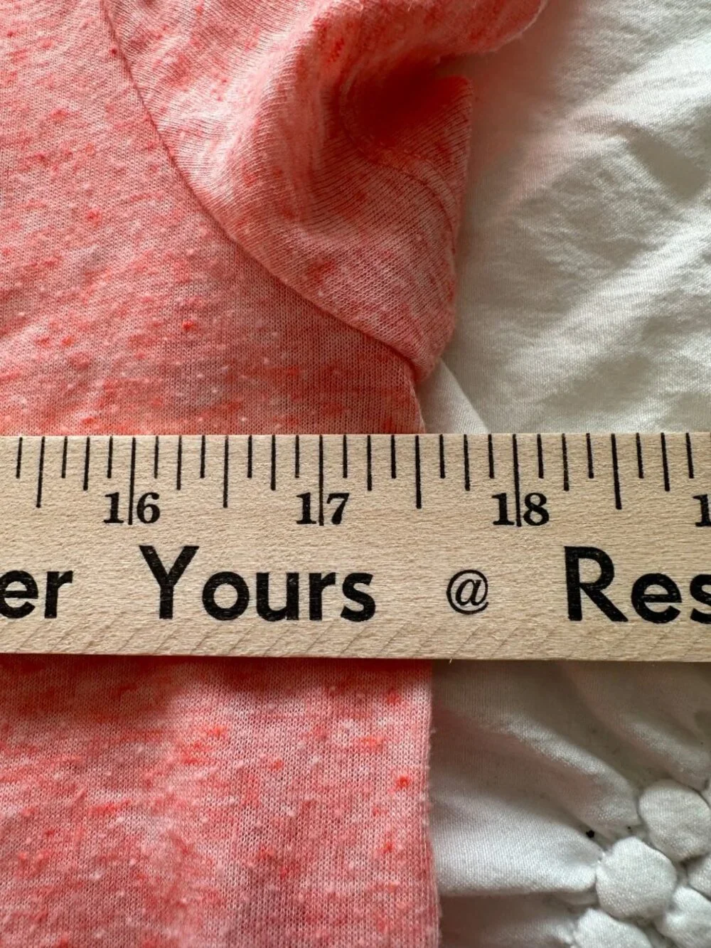 Victoria's Secret Coral V-Neck T-Shirt M Polyester/Linen Blend Beachy Vacation - Picture 10 of 12